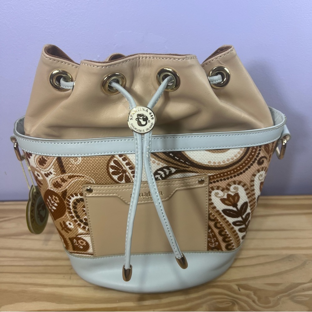 Project Bag - Spartina 449 St. Simons Drawstring Bucket Bag NWT